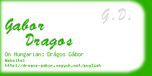 gabor dragos business card